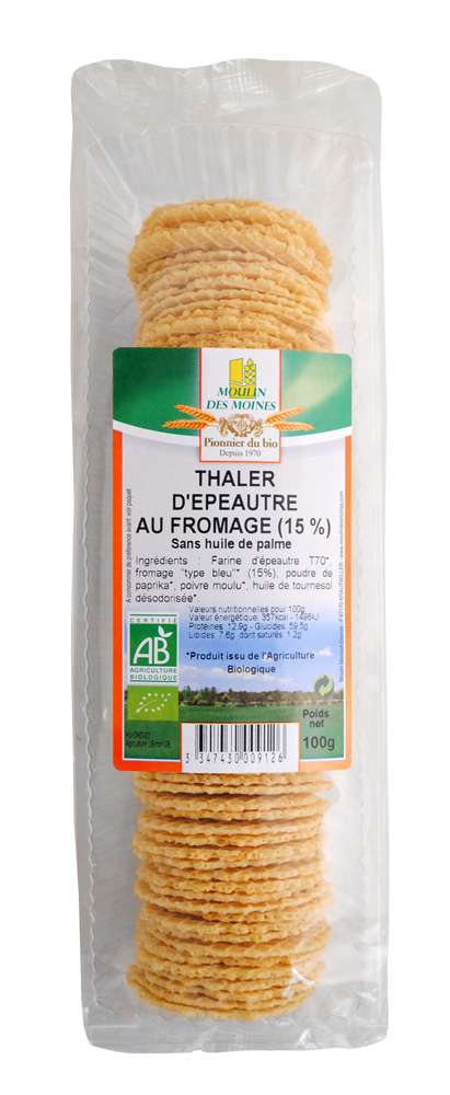 Moulin des Moines Organic Spelt cheese Thaler 100g
