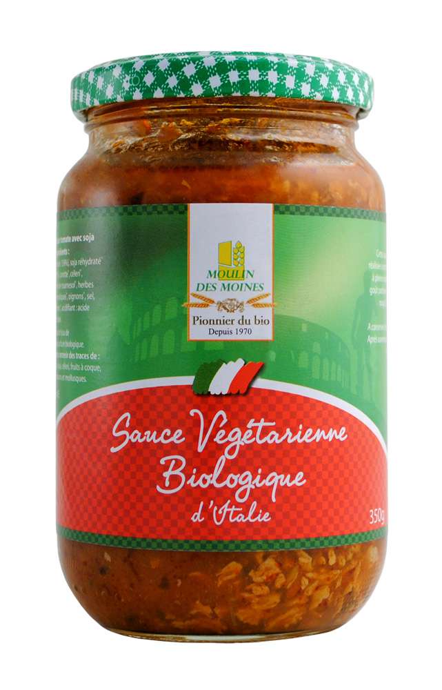 Moulin des Moines Organic Vegetarian Italian Tomato sauce 350g