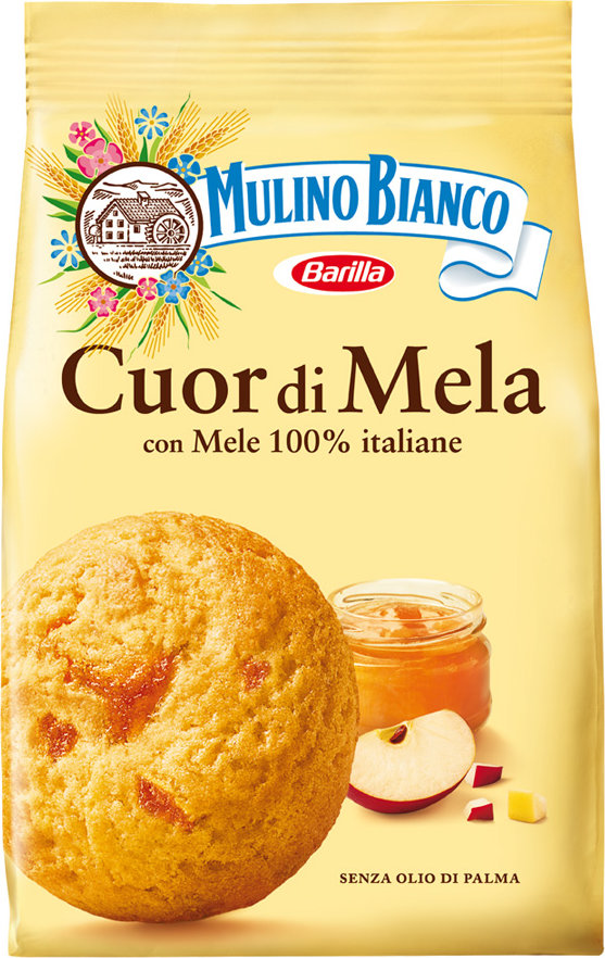Печенье 002004 mulino bianco cuor di mela estero с яб. нач. 250г (8076809530286)