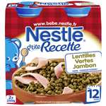 Nestle Ma recette Green lentils & Ham 2x250g from 12 months