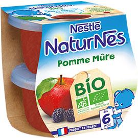 Nestle Naturnes Apple & Blackberry Organic from 4 months 2x115g