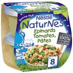 Nestle Naturnes Spinachs, Tomatoes & Pasta 2x200g from 8 months