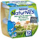 Nestle Naturnes Vegetable Meli Melo, Rice & Salmon 2x200g from 12 months