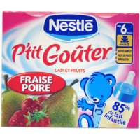 Nestle P'tit Gouter Milk & Fruit drink Pear Strawberry 2x250ml