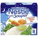 Nestle P'tit Souper Vegetables variety & Rice 2x250ml from 8 months