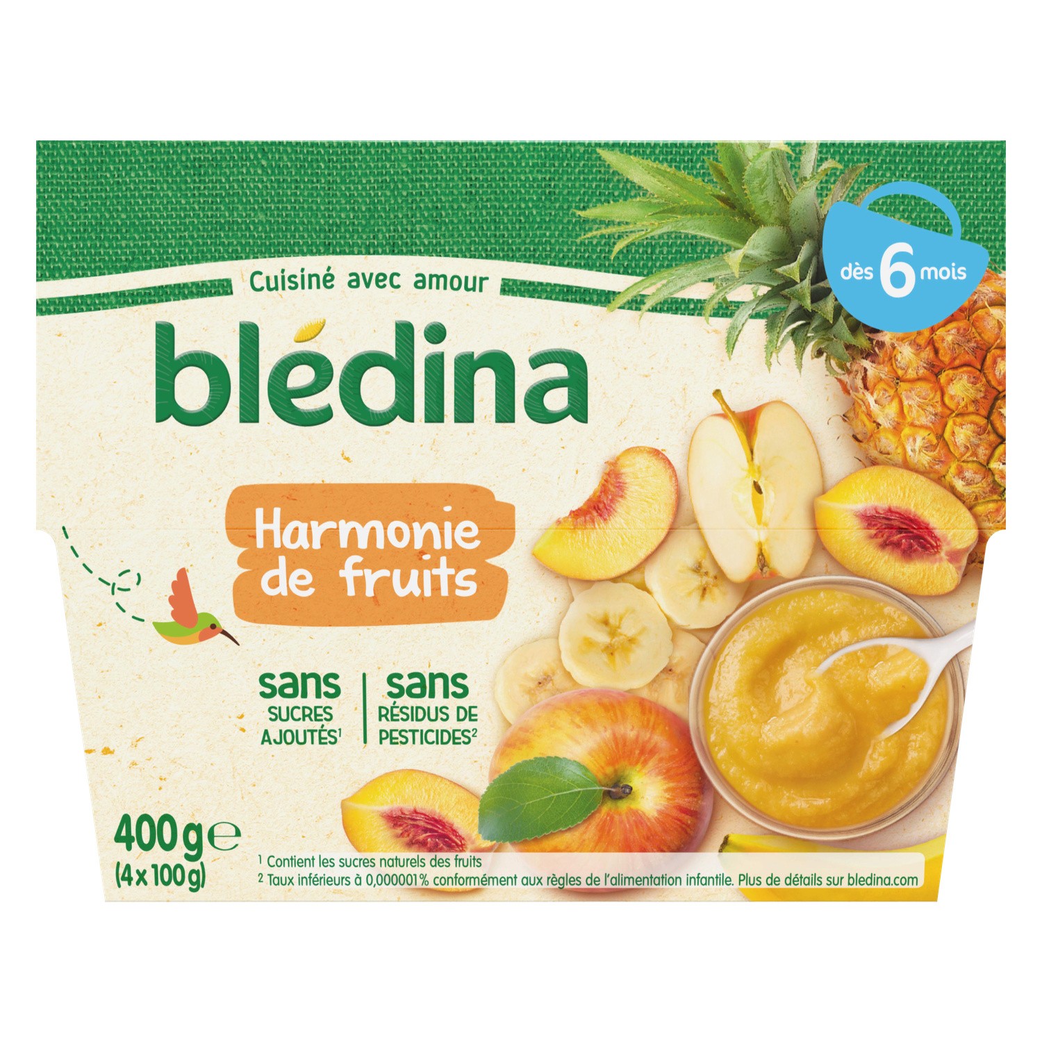 Bledina Bledi Fruits Fruits Harmony From 6 Months 4x100g Europafoodxb Buy Food Online From Europe Best Price