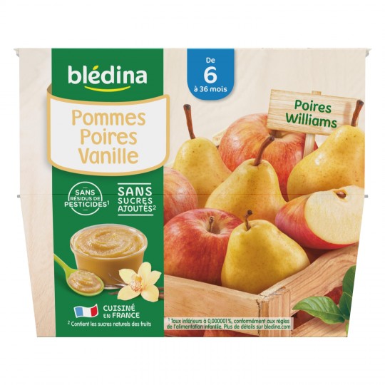 Bledina Apples Pears Vanilla From 6 Months 8x100g Europafoodxb Buy Food Online From Europe Best Price