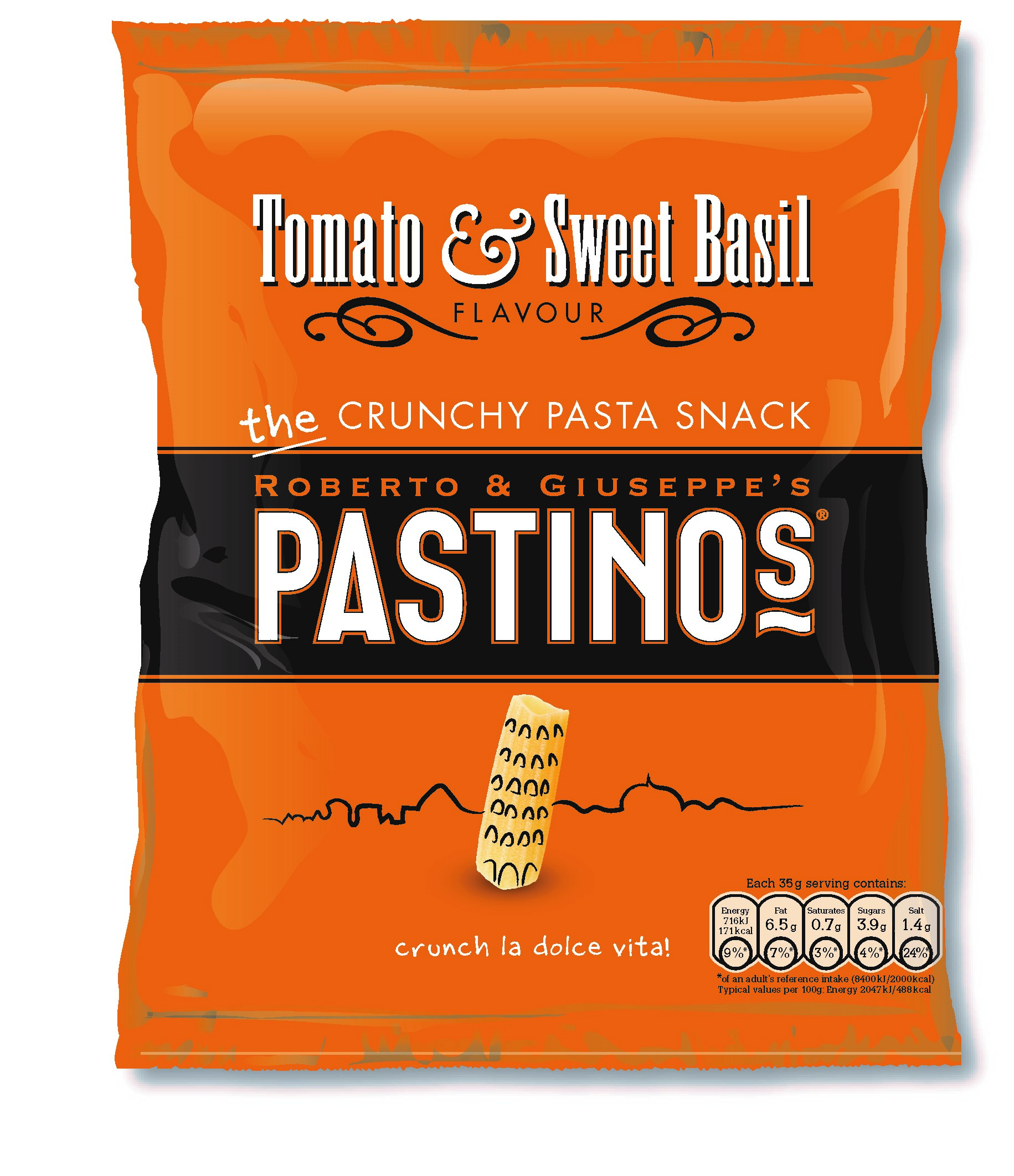 Pastino Pasta Crisp Tomato & Basil 35g
