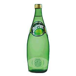 Perrier sparkling mineral water glass bottle 75cl