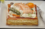 Salmon puff pastry and julienne of leeks x6 900g
