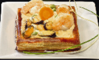  Seafood puff pastry Scallops, shrimps and mussels 6x150g 900g