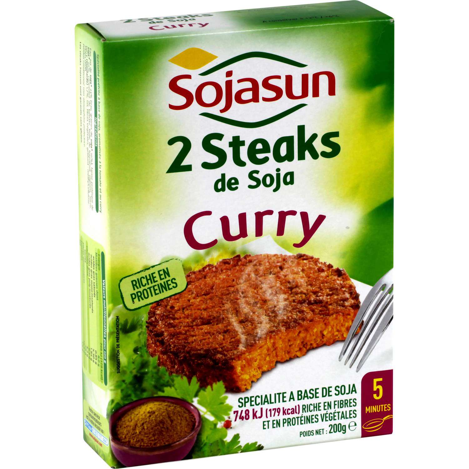 Sojasun Soya Steak with Curry 2x100g