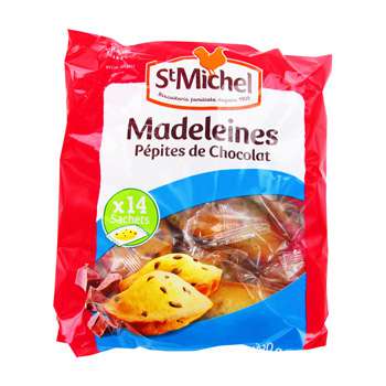 St Michel Chocolate chip Madeleines individually wrapped 350g