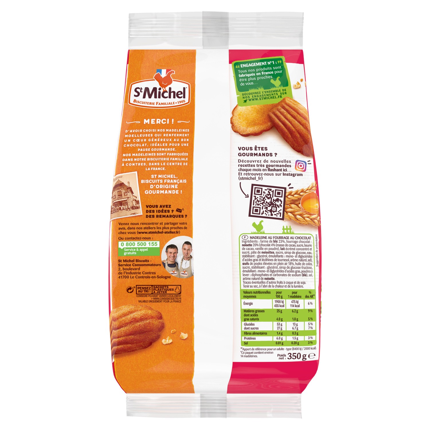 St Michel Chocolate Filled Madeleines • EuropaFoodXB • Buy food online