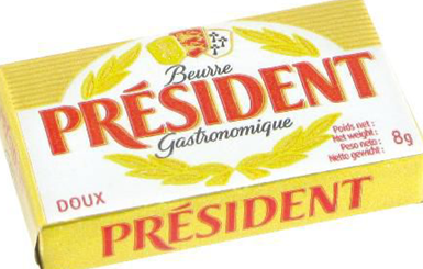 President Unsalted Butter 125 microwaves of 8 g 1kg
