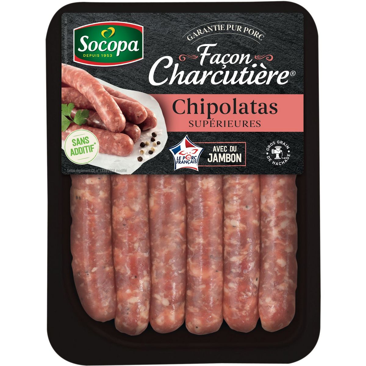 Socopa Chipolatas sausages x6* (Auchan or Carrefour) 330g