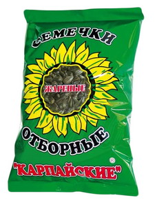 Whole Roasted Black Sunflower Seeds "Karpayskiye"  (unsalted) 380g